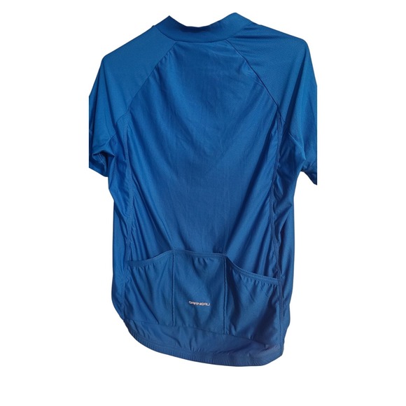NWOT Louis Garneau Cycling Jersey Mesh Full Zip Short Sleeve Electric Blue‎ M - Picture 2 of 3